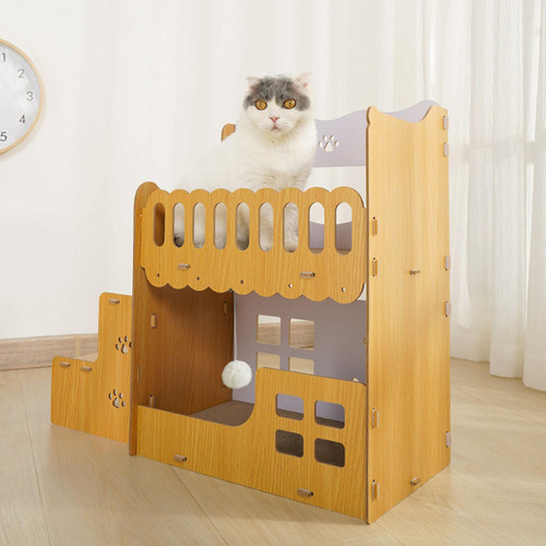 Cat Scratcher Cat Villa Sleep, Play And Lounge Decoración