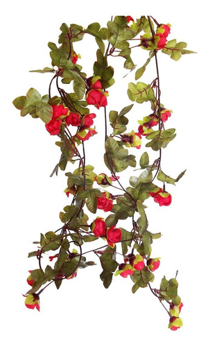 2 Corrente De Azaleia Flor Artificial Vermelha Trepadeira | Parcelamento  sem juros