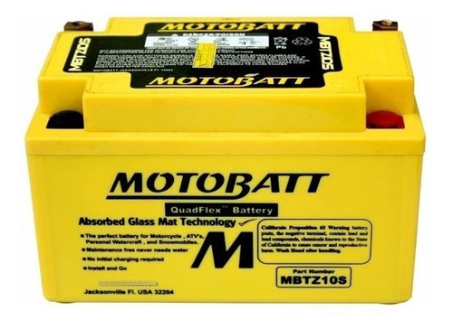 Bateria Ytz10s R1 R6 Fz8 Mt07 Mt09 Motobatt Mbtz10s Yuasa