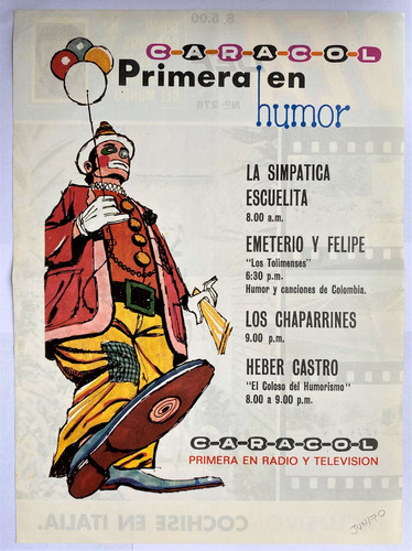 Caracol Radio Y Televisión Publicidad De 1970