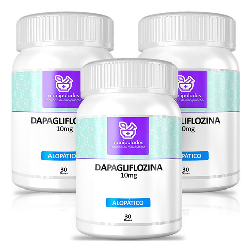Kit 3 Dapaglif0z 10mg - 30 Cápsulas Suplemento Nutricional Sabor Sem Sabor
