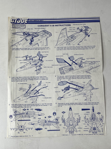 Gi Joe Rene Conquest X-30 Y Slip Stream Hasbro 1986 Con Caja (Usado)