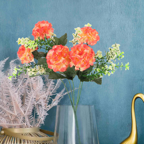 3 Flores Artificiales De Hortensia: Hortensia De Simulación