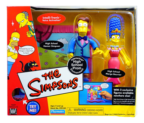 Playmates The Simpsons High School Prom Homer & Marge