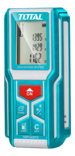 comprar Medidor De Distancia Láser Total, Hasta 60m - Área, Volumen, Altura - Incluye Estuche Y 2 Pilas AAA - TMT56016