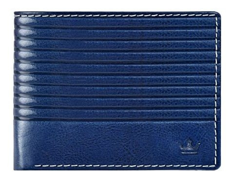 Crestello Azul Billetera De Cuero De Moda Para Los P9379