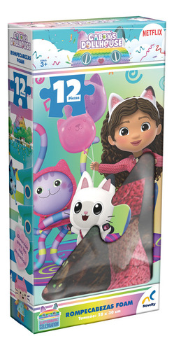 Rompecabezas Infantil Gabbys Dollhouse 12 Pzas Foam