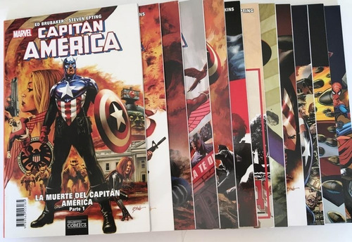 Comic Marvel: Capitán América - La Muerte Del Capitán América Y Renacimiento. 12 Tomos. Editorial Unlimited 