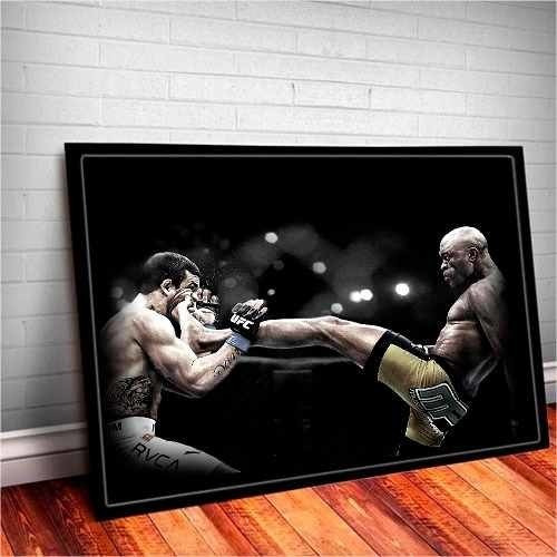 Quadro Decorativo Mma Ufc Anderson Silva Moldura60x43cm