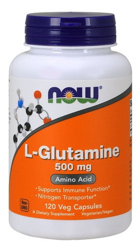 L Glutamina 500mg. 120 Cap Veg. Now. Agronewen