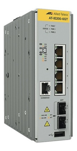 Switch Ind. Adm Capa 2 De 4 Puertos 10/100/1000 Mbps + 2 Sfp
