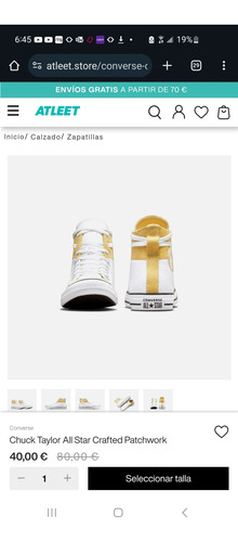 Converse Chuck Taylor Allstar Craftedpatchwork 24cm Sin Caja (Usado)