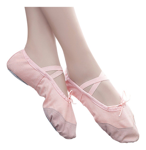 Zapatos De Baile Con Banda Elástica Para Niñas D Canvas Gymn