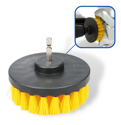 Juego de cepillos rotativos Titanium 6065 de 5 piezas, color amarillo