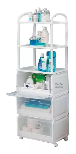 Gabinete Organizador Para Baño Con Cajones Y Repisas