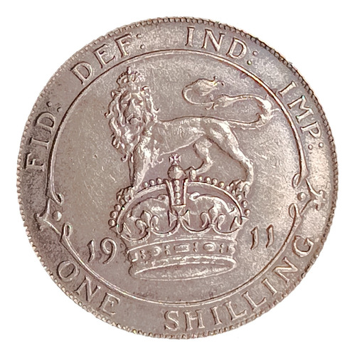 Gran Bretaña 1 Shilling 1911 Exe Proof Plata Km 816