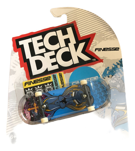 Tech Deck Patineta De Dedos, Finesse Leon Azul Azul Acero Beige