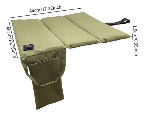 Cojín De Asiento Con Calefacción, Cojín De Estadio, Verde