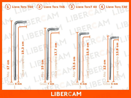 Imagen 5 de 10 de Juego De Llaves Torx 9 Piezas T 10 A T 50 Medianas Blister