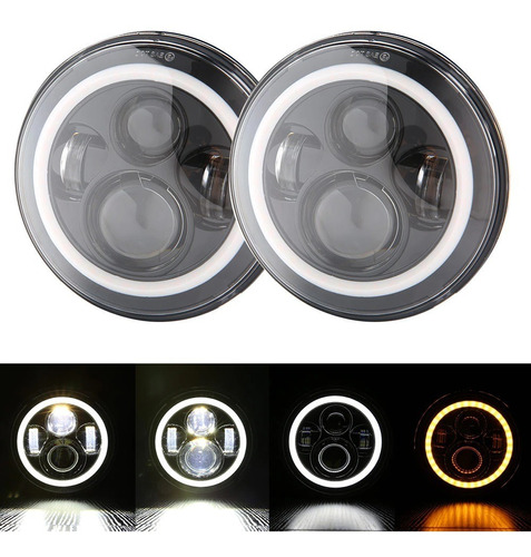 Foco Faro Led H4 75w Ojo Angel Para Camioneta