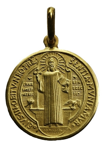 Medalla Oro 10k San Benito #289 Bautizo Comunión 