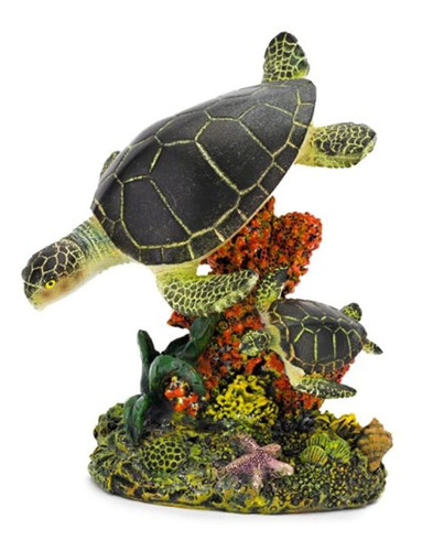 Figura De Acuario Penn Plax Swimming Sea Turtles Medium 325l