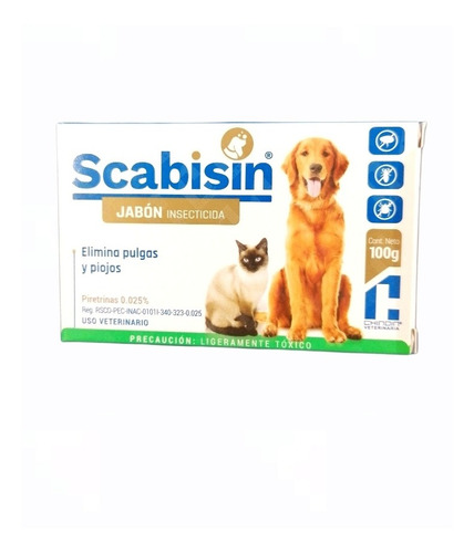 Scabisin Jabón Insecticida Para Perros Y Gatos 100 G
