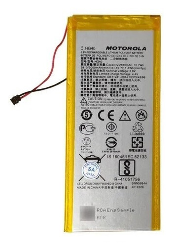 Bateria Motorola Hg40 G5 Plus (3.8v-2810mah) 10.7w