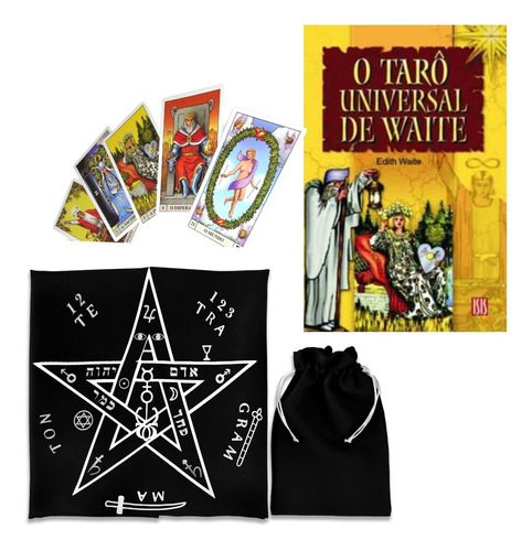 Tarô De Waite Cartas Livro Toalha Tetragrammaton Escolha Cor