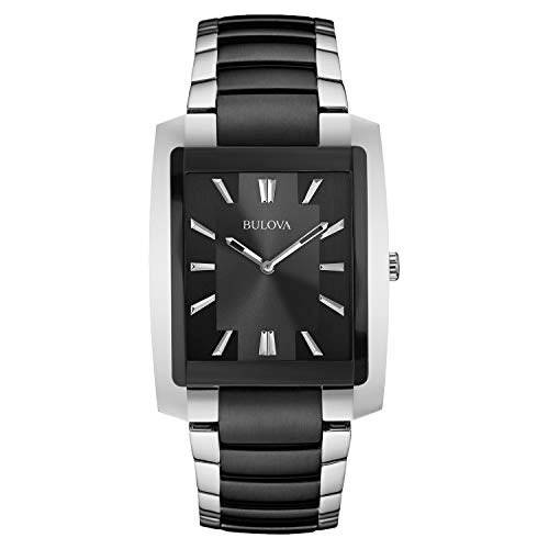 Reloj Rectangulo Bulova De Dos Tonos Para Hombres