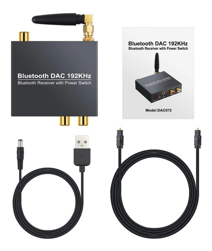 Imagen 2 de 7 de Conversor Optico Coaxial A Rca O 3,5 Amplificado Y Bluetooth