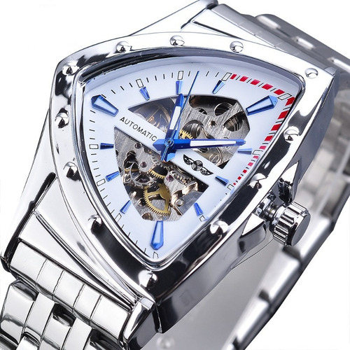 Reloj Winner S1225 De Acero Inoxidable Con Forma De Triángul
