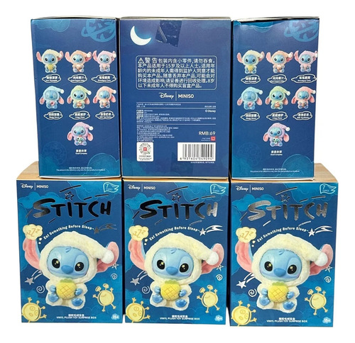 Peluche Stitch Caja Sorpresa Colección Disney Miniso Labubu Sorpresa