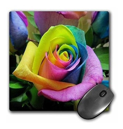 Mouse Pad Tye Dye Rosas Arco Iris Rosas