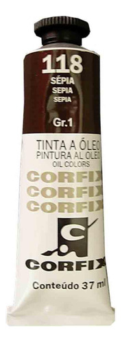 Tinta Óleo Corfix G1 118 Sépia 37ml
