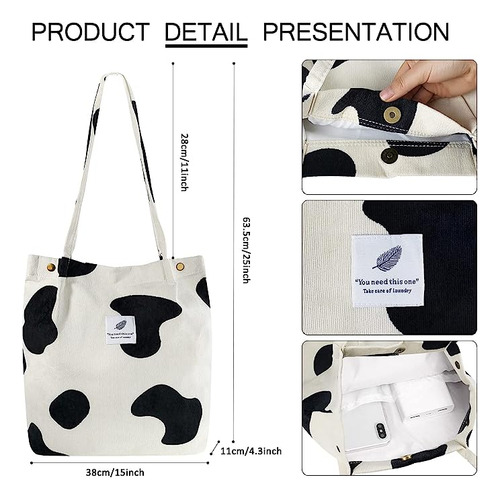 Bolso De Pana Para Mujeres Y Niñas, Bolso De Lona Con Hombro
