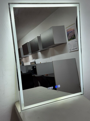 Espejo Rectangular Touch 50x70 3 Luces+dimmer+antifog+reloj