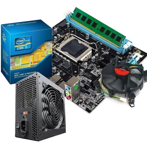 comprar Kit Upgrade I5 Placa Mãe H61 C\u002F Fonte 500w 16gb Ram Cor Preto