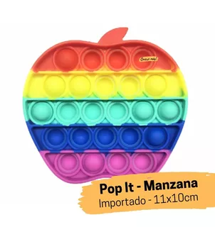 Pop Its Manzana Importado Silicona Multicolor Fidget Pop It