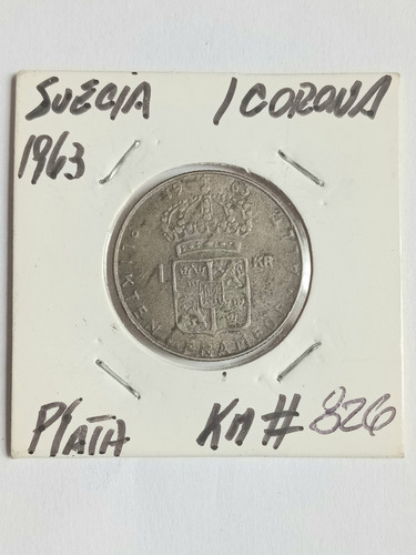 Suecia 1963. Moneda De 1 Corona De Plata. Mb. Mira!!!!