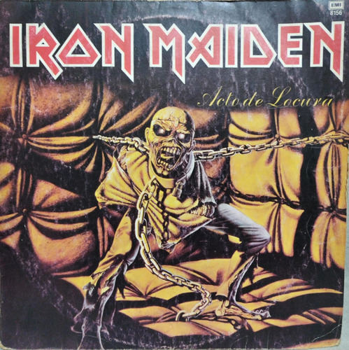 Iron Maiden  Acto De Locura Lp Argentina 1983 1ra Edicion