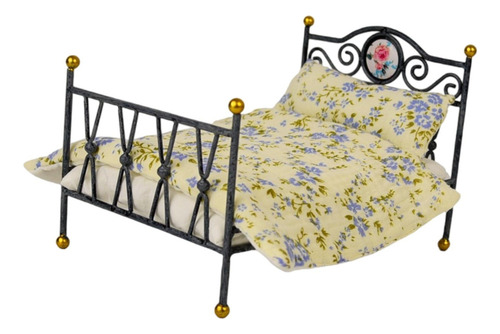 Modelo De Cama De Casa De Muñecas 1:6, Muebles De E