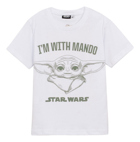 Remera Niño Manga Corta Star Wars Baby Yoda Original