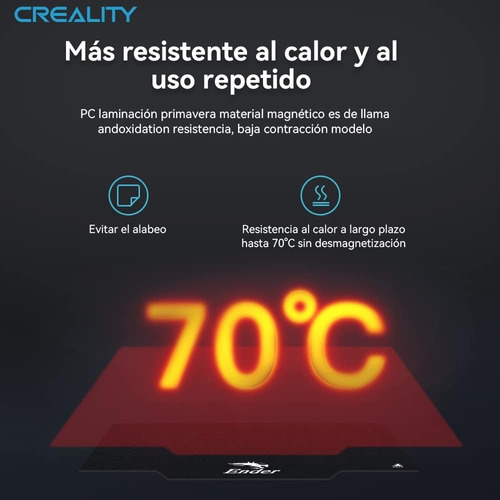 Cama Caliente Flexible Magnética Para Creality Ender 3 Y Pro
