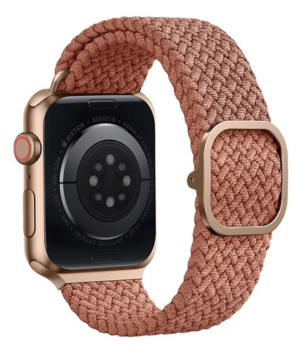 Correa Trenzada Para Apple Watch 46/45/44/42mm Aspen De Uniq Ancho De La Correa 2.2 Cm Color Rosa