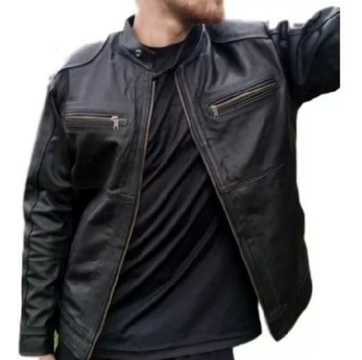 jaqueta de couro legitimo masculina mercado livre