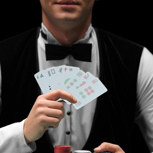 Juego De 136 Hojas/juego De Cartas De Mahjong Portátil