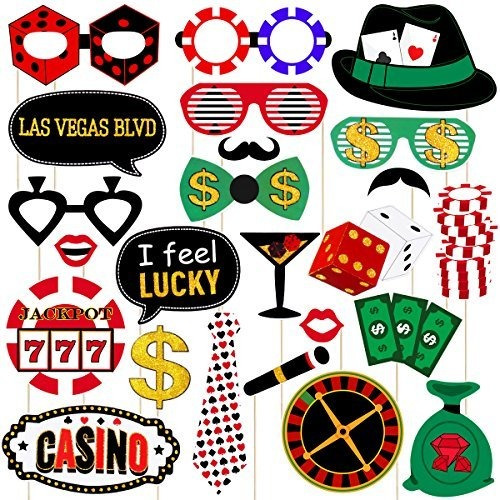 Amosfun Las Vegas Casino Photo Booth Apoyos Las Vegas Noche 