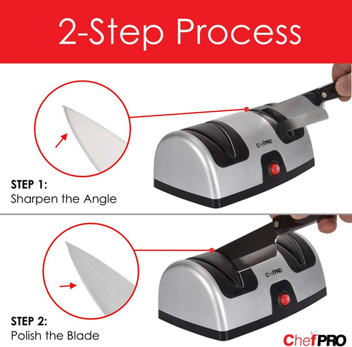 Afilador Eléctrico Chef Pro P/cuchillos, C/sistema De Pulido