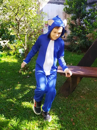 Fantasia Sonic Infantil Cosplay